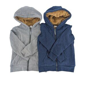 Carters Kids Sherpa Lined Zip Up Hoodie Lot of 2 Bundle School Athleisure Size 6